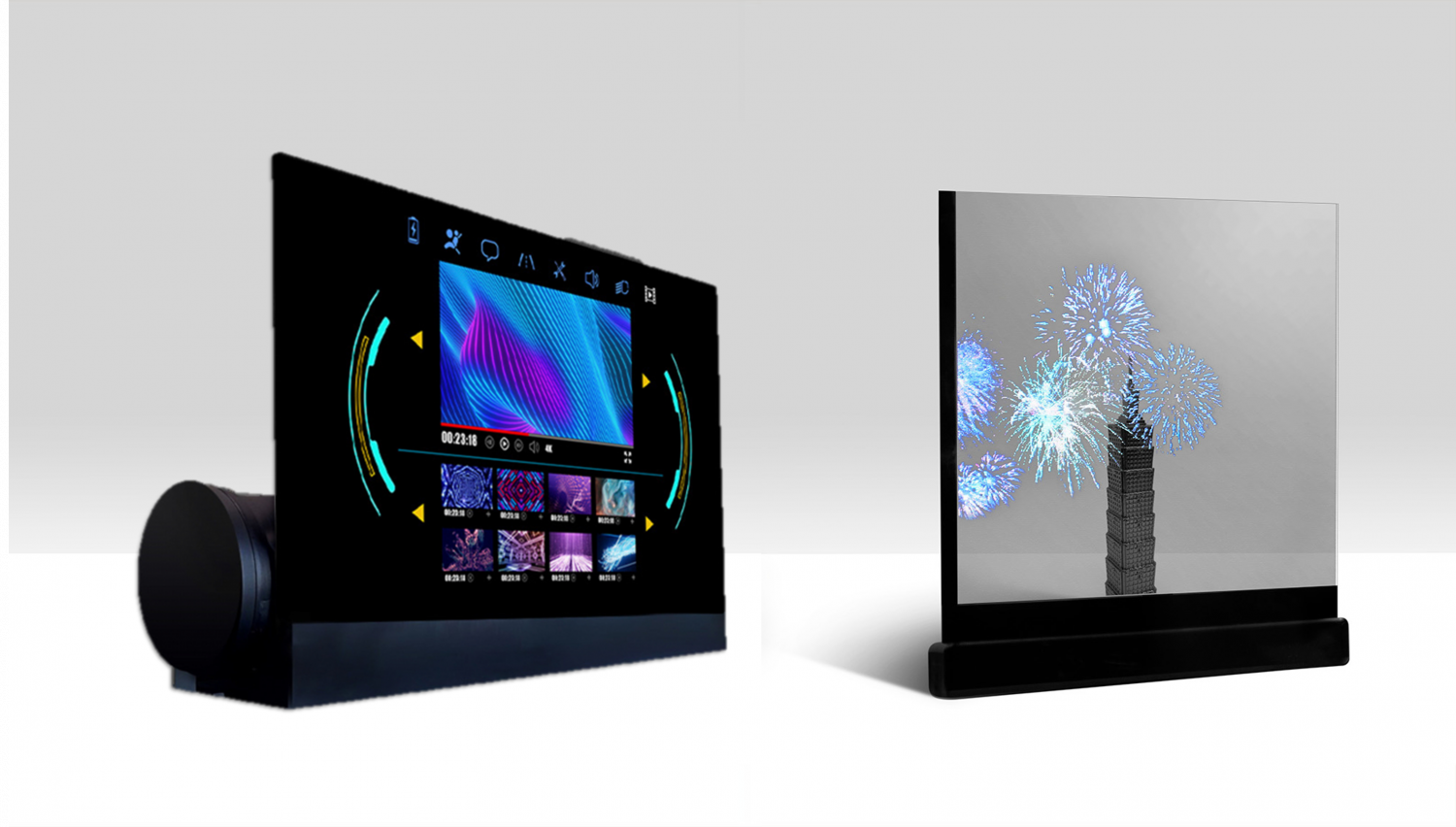 可捲式、折疊性、高透明